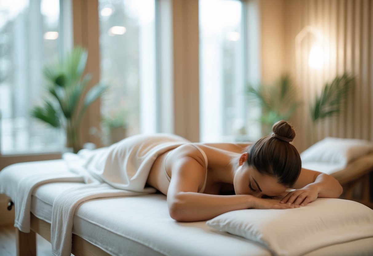 Kvinde der venter på massage